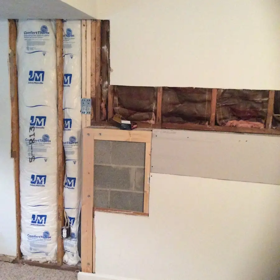 Wall insulation replacement during Odor Removal & Deodorization in Quantico Base
